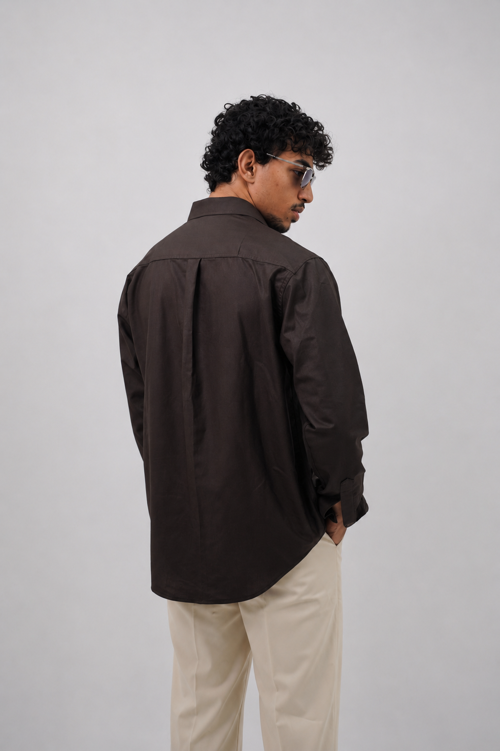 Premium Regular Fit Shirt in Espresso Brown