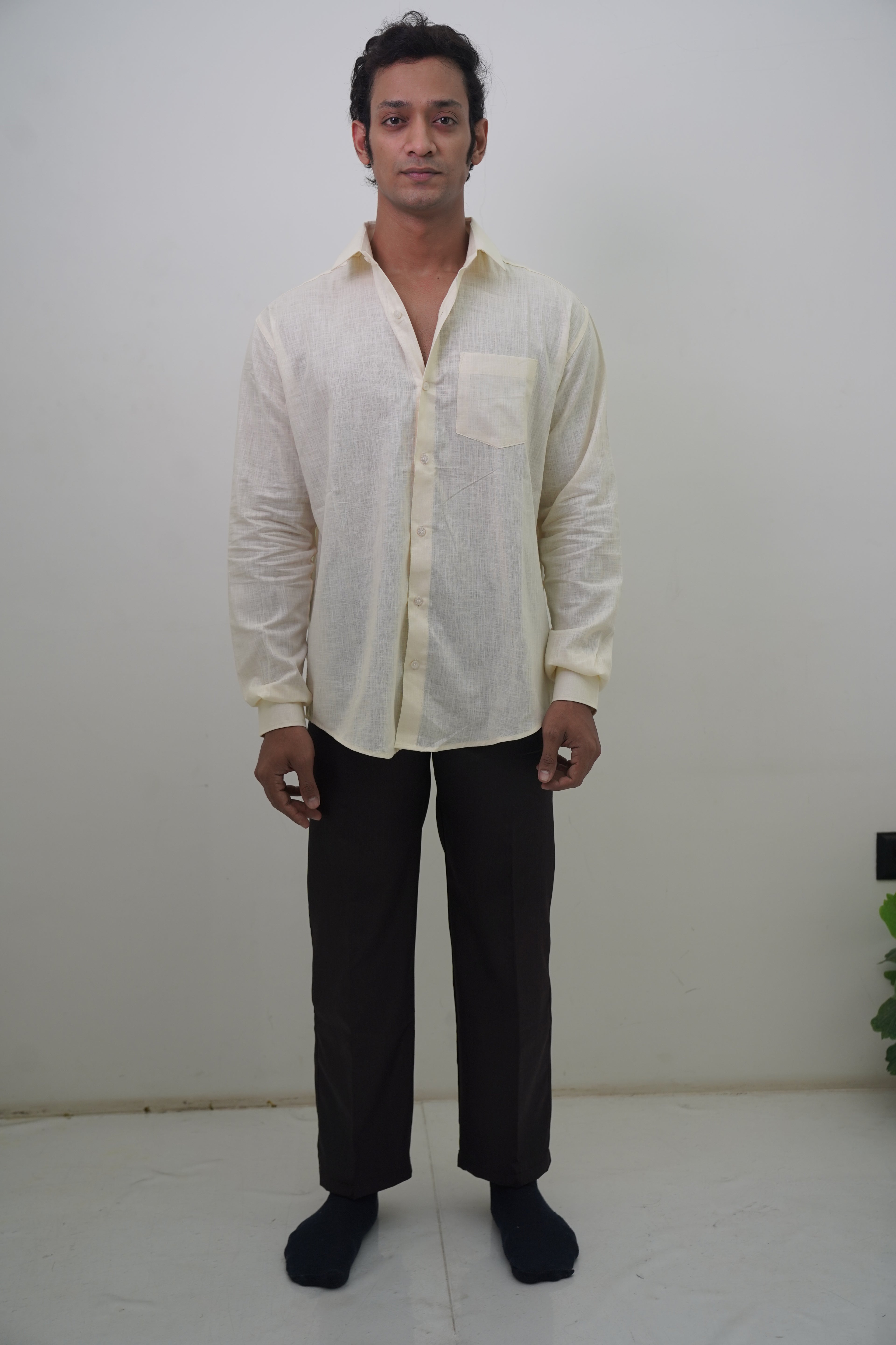 Yellow Lime Regular Fit Casual Shirt
