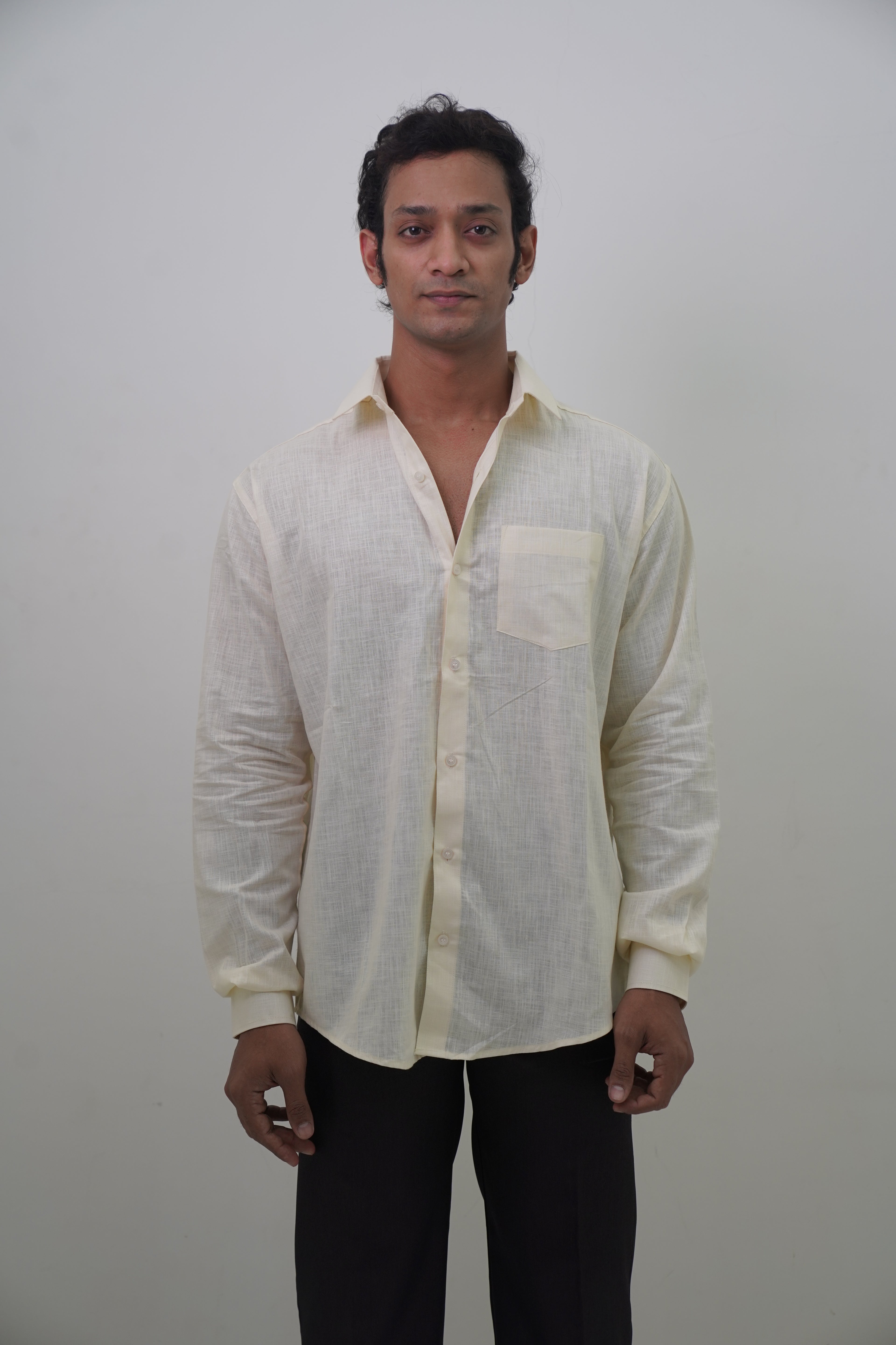 Yellow Lime Regular Fit Casual Shirt