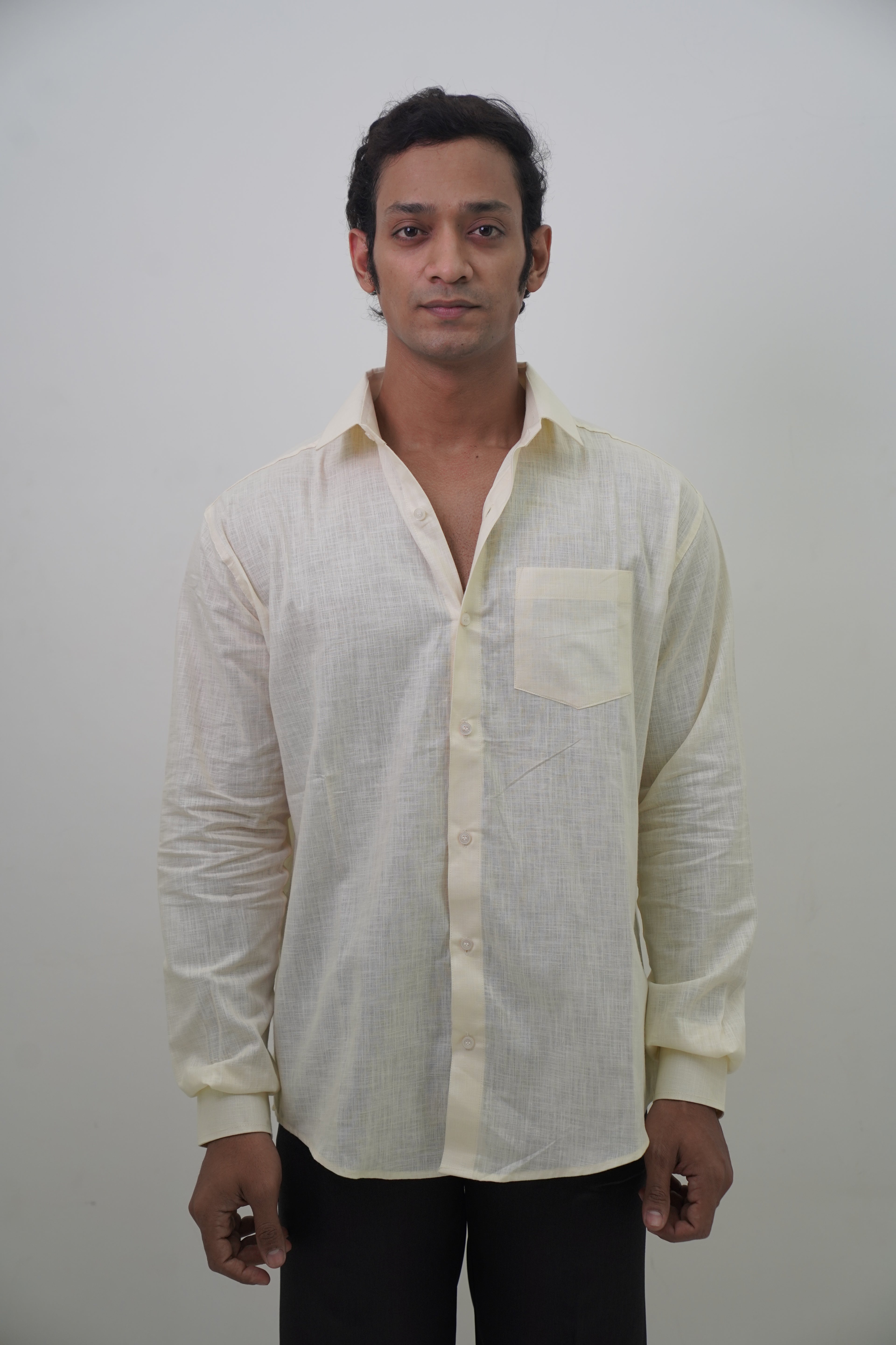Yellow Lime Regular Fit Casual Shirt