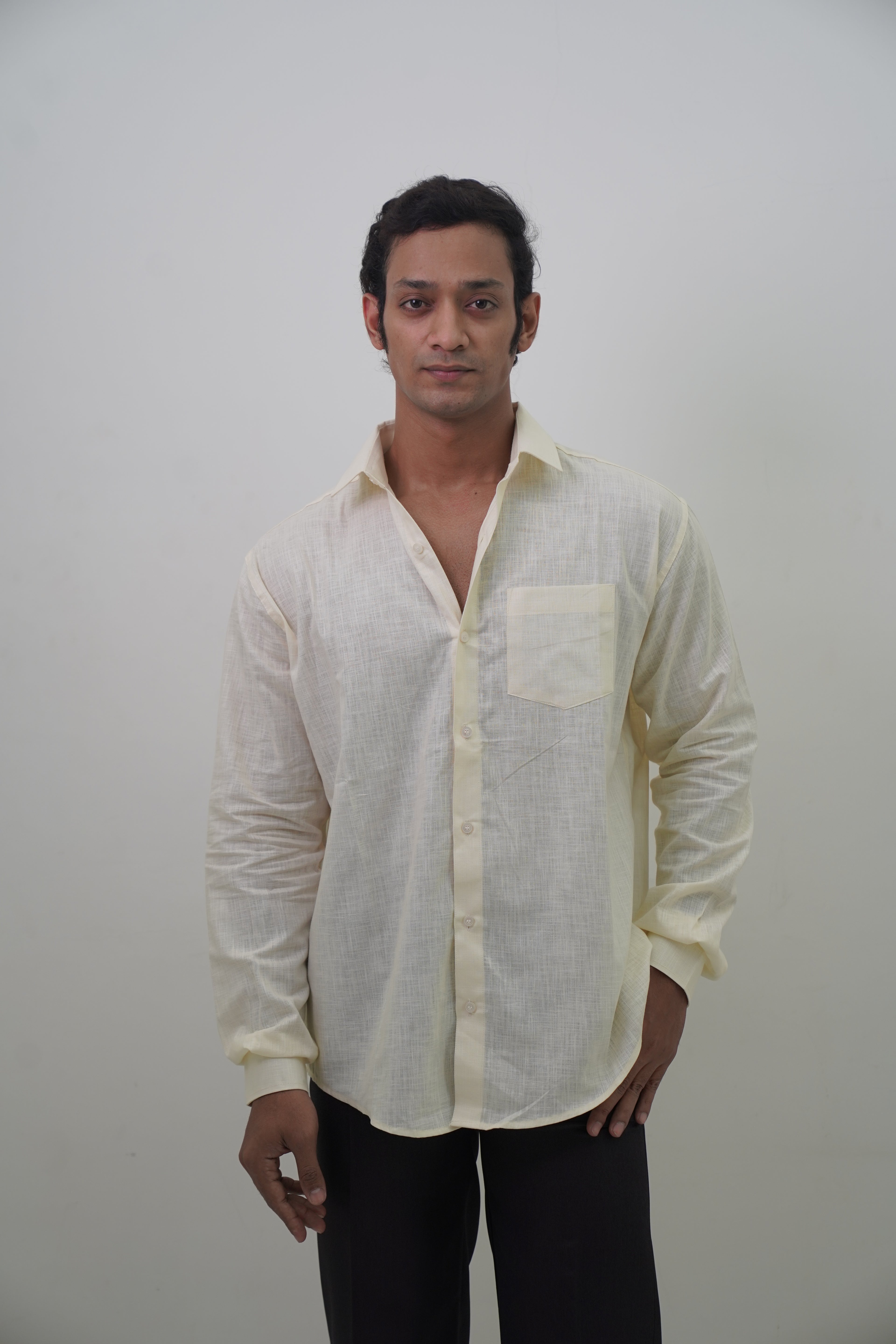 Yellow Lime Regular Fit Casual Shirt