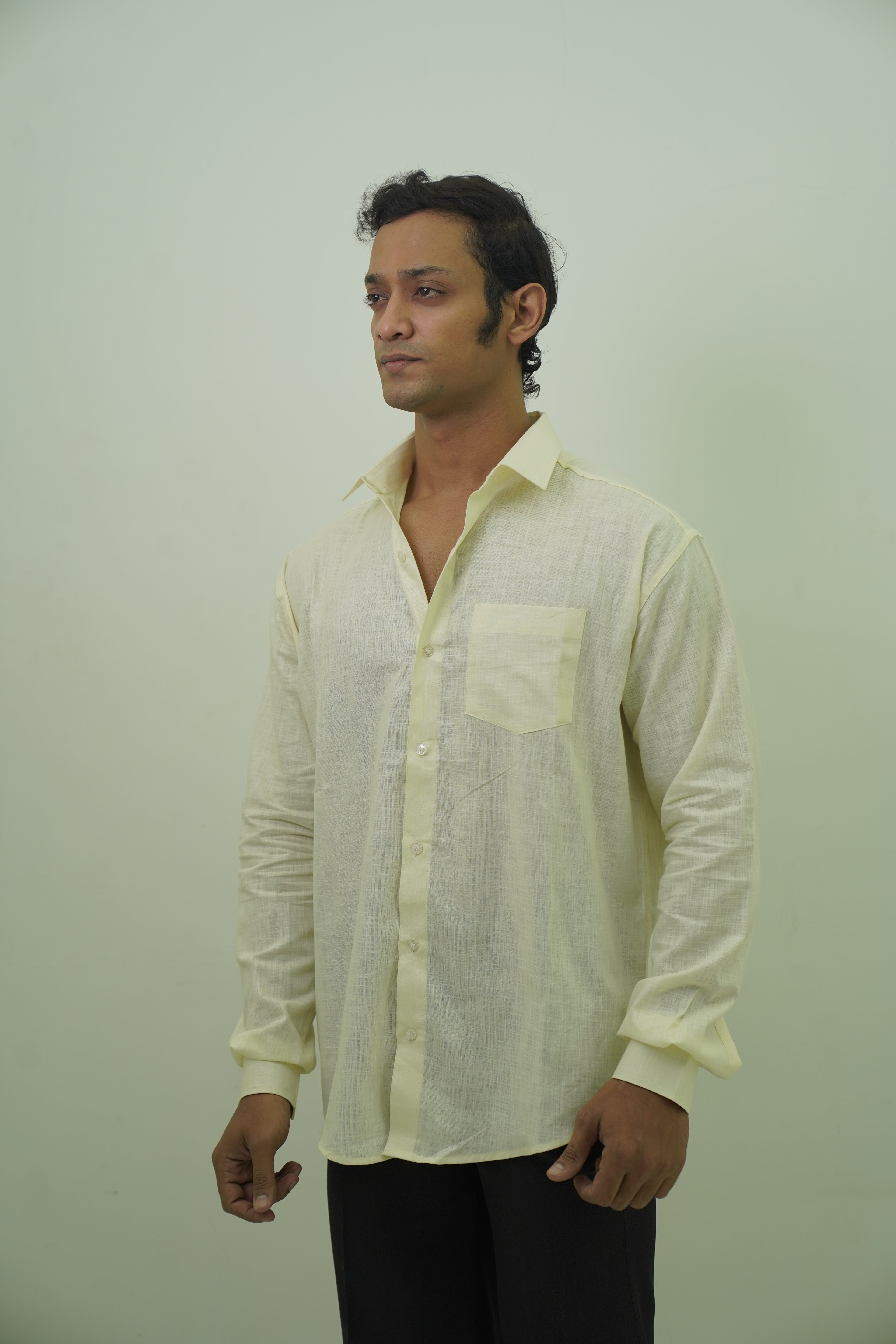 Yellow Lime Regular Fit Casual Shirt