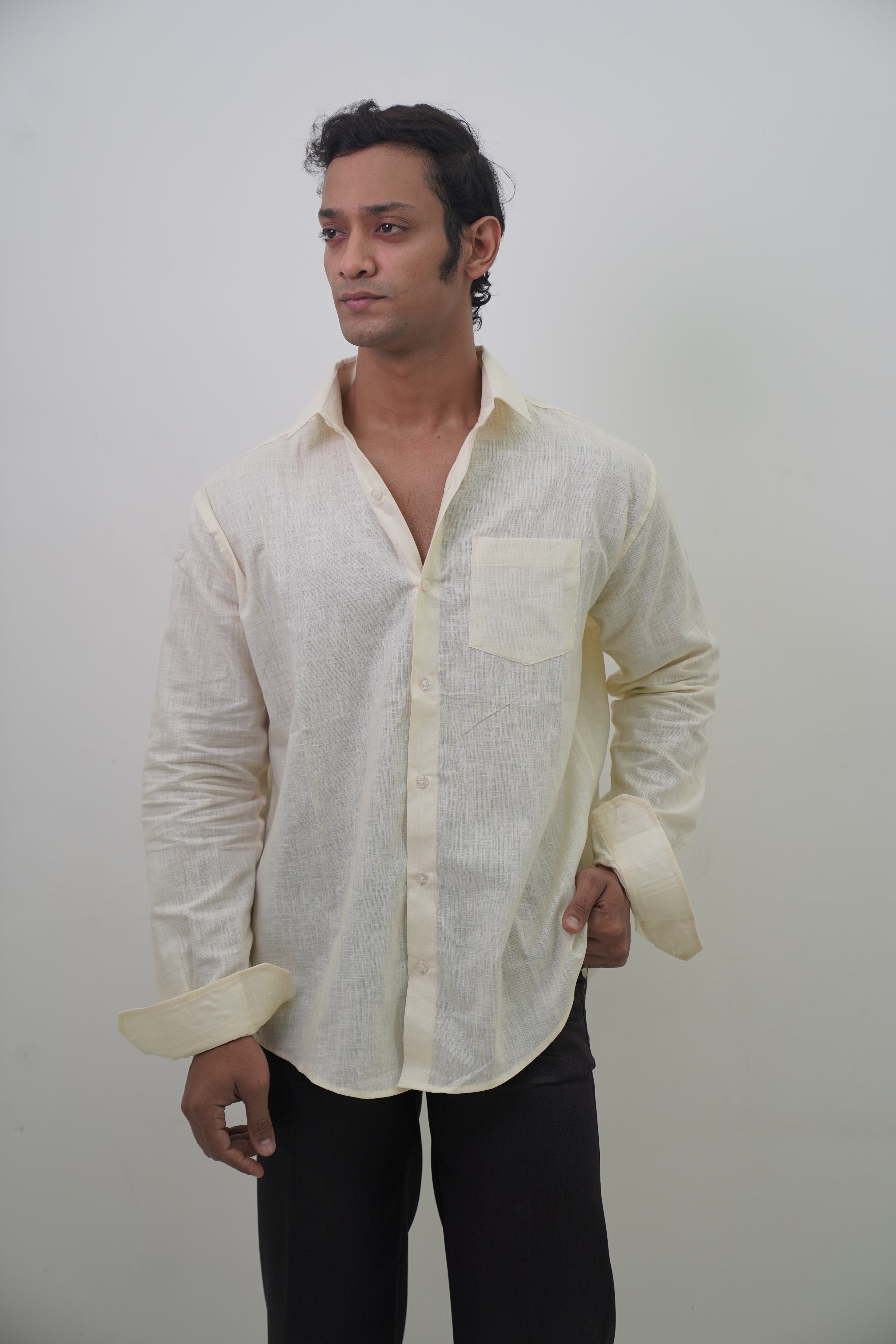 Yellow Lime Regular Fit Casual Shirt