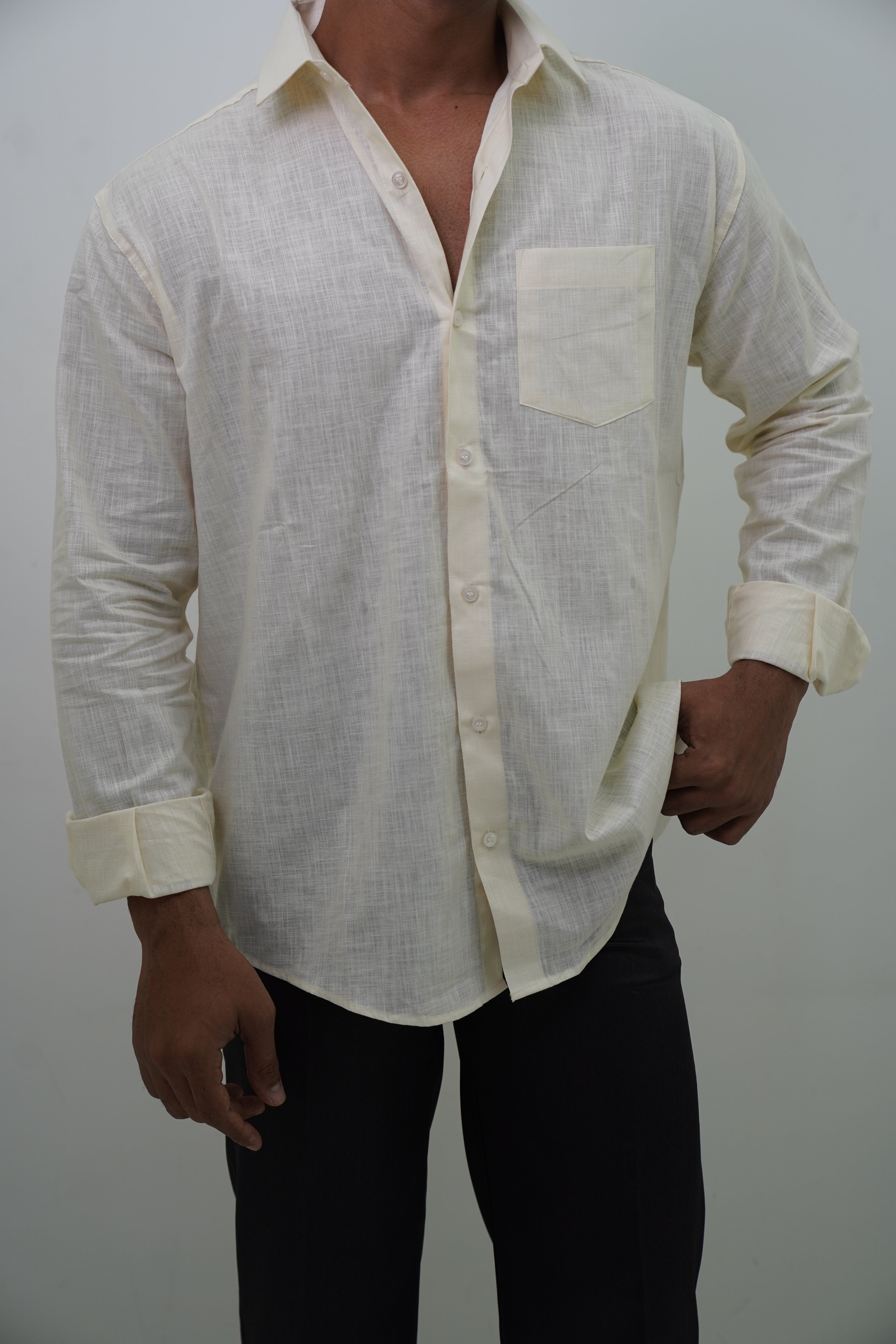 Yellow Lime Regular Fit Casual Shirt